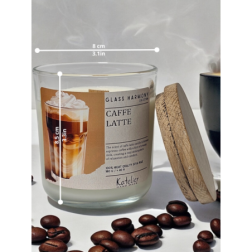 🌿Świeca Sojowa Glass Harmony Collection – 180 ml Caffe Latte – Elegancki Zapach Kawy