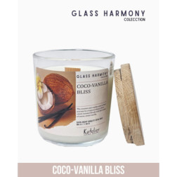 🌿Świeca Sojowa Glass Harmony - Coco-Vanilla Blis 180 ml | Luksusowy Zapach i Design