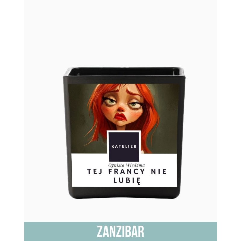Świeca sojowa Zanzibar – Tej Francy Nie Lubię (250 ml) Świeca sojowa Zanzibar – Tej Francy Nie Lubię (250 ml)