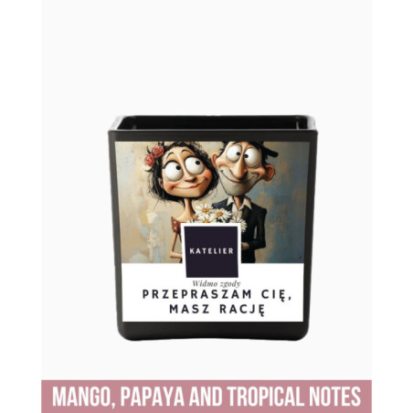 Świeca Sojowa Świeczka Zapach Mango Papaja Nuty tropikalne