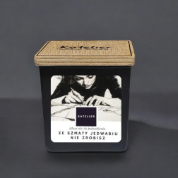 Świeca "Ze Szmaty Jedwabiu Nie Zrobisz" Zapach Black Opium Wosk
