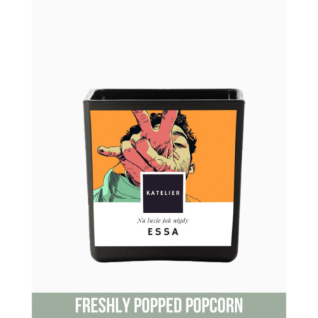Świeca Zapach Kinowego Popcornu Świeczka Sojowa "Essa" Wosk