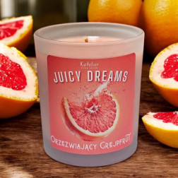 Świeca Sojowa - Juicy Dreams - 140 ml - Zapach Orzeźwiający Grejpfrut