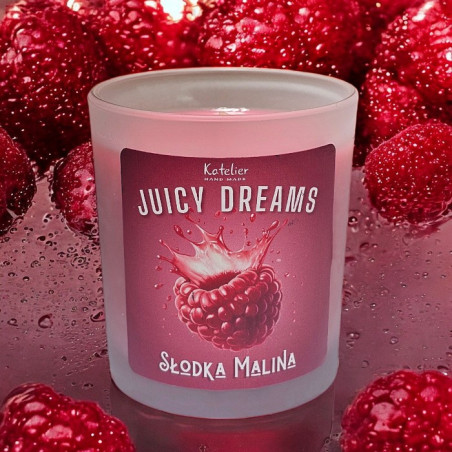 Świeca Sojowa - Juicy Dreams - 140 ml - Zapach Słodka Malina