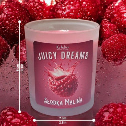 Słodka Świeca Sojowa Świeczka o Zapachu Maliny