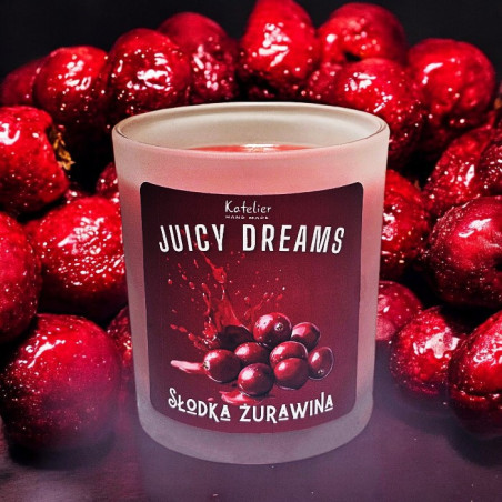 Świeca Sojowa - Juicy Dreams - 140 ml - Zapach Słodka Żurawina