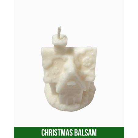 Świeca Sojowa - Zimowa Chatka - 80 ml - Zapach Christmas Balsam