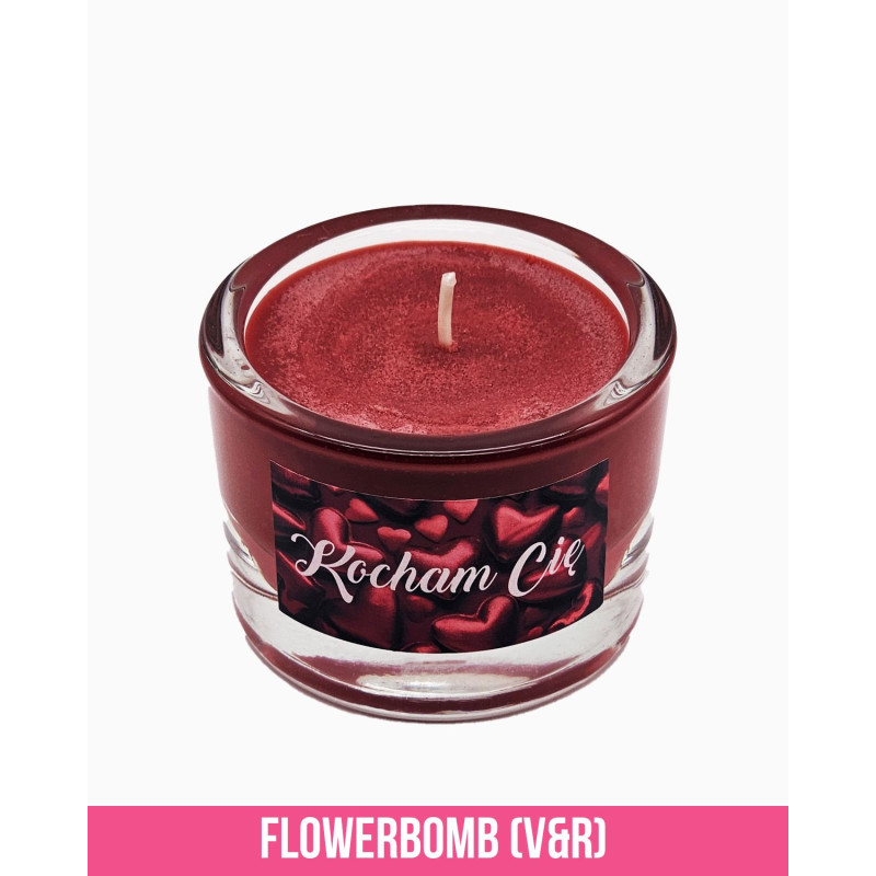 Świeca Sojowa - Kocham Cię - 100ml - Idealny Prezent na Walentynki - Zapach FlowerBomb (V&R) Świeca Sojowa - Kocham Cię - 100ml - Idealny Prezent na Walentynki - Zapach FlowerBomb (V&R)