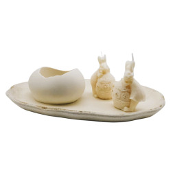 Świeczki sojowe w kształcie zajączków wielkanocnych