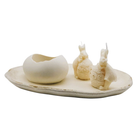 Świeczki sojowe w kształcie zajączków wielkanocnych