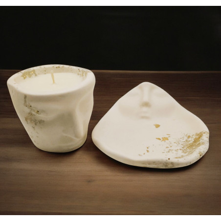 Zestaw Refleksja Noir- 2 elementy- świeca sojowa o zapachu Luxe Cashmere