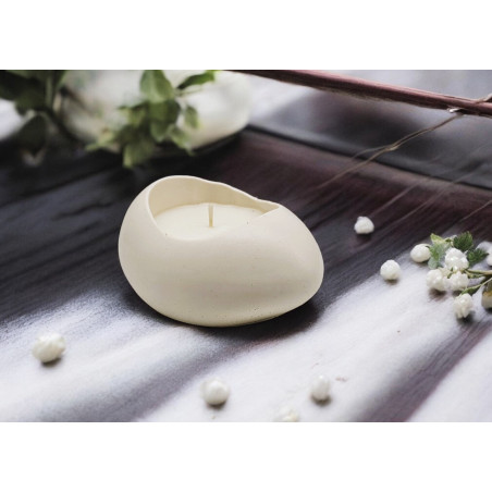 Świeca Jajko- Bergamotka z pomarańczą i wanilią-Ecru-80ml