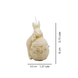 zając i tulipan świeca